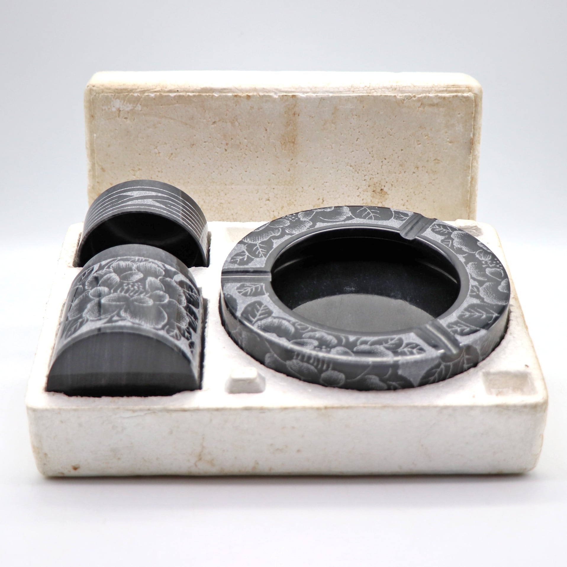 灰皿・煙草入れ・大理石・No.221126-11・梱包サイズ60 | リサイクル