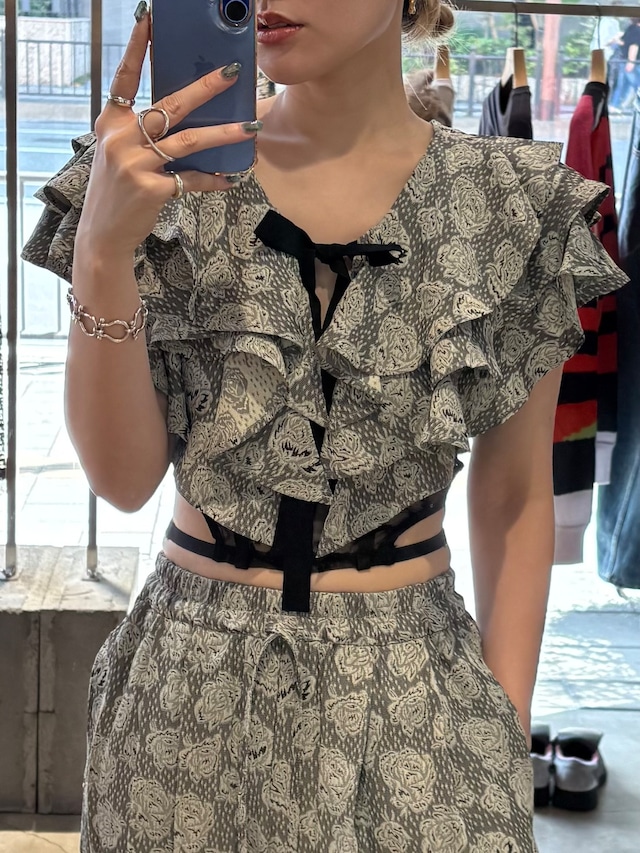 【25AW】FUMIE TANAKA フミエタナカ / flower jq frill neck / つけ襟