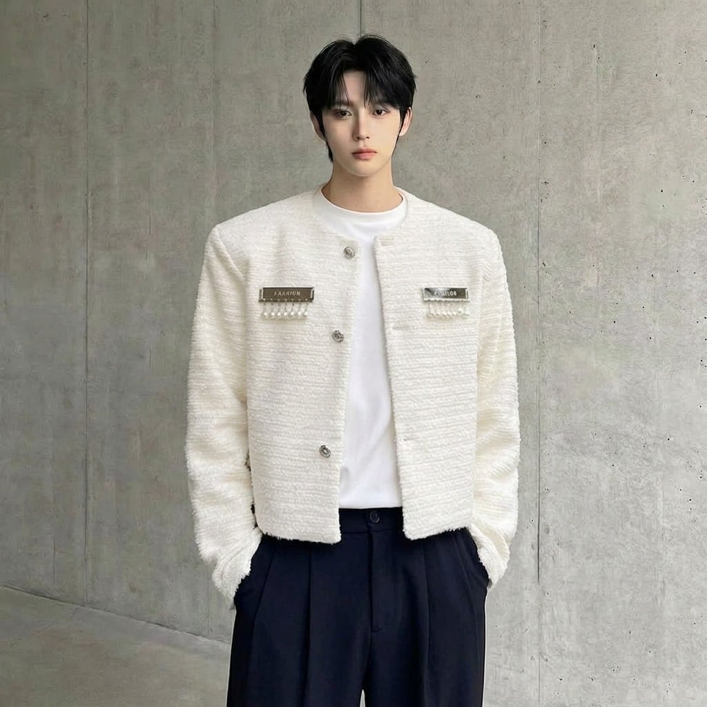 パールアクセント ノーカラージャケット 2カラー D10314