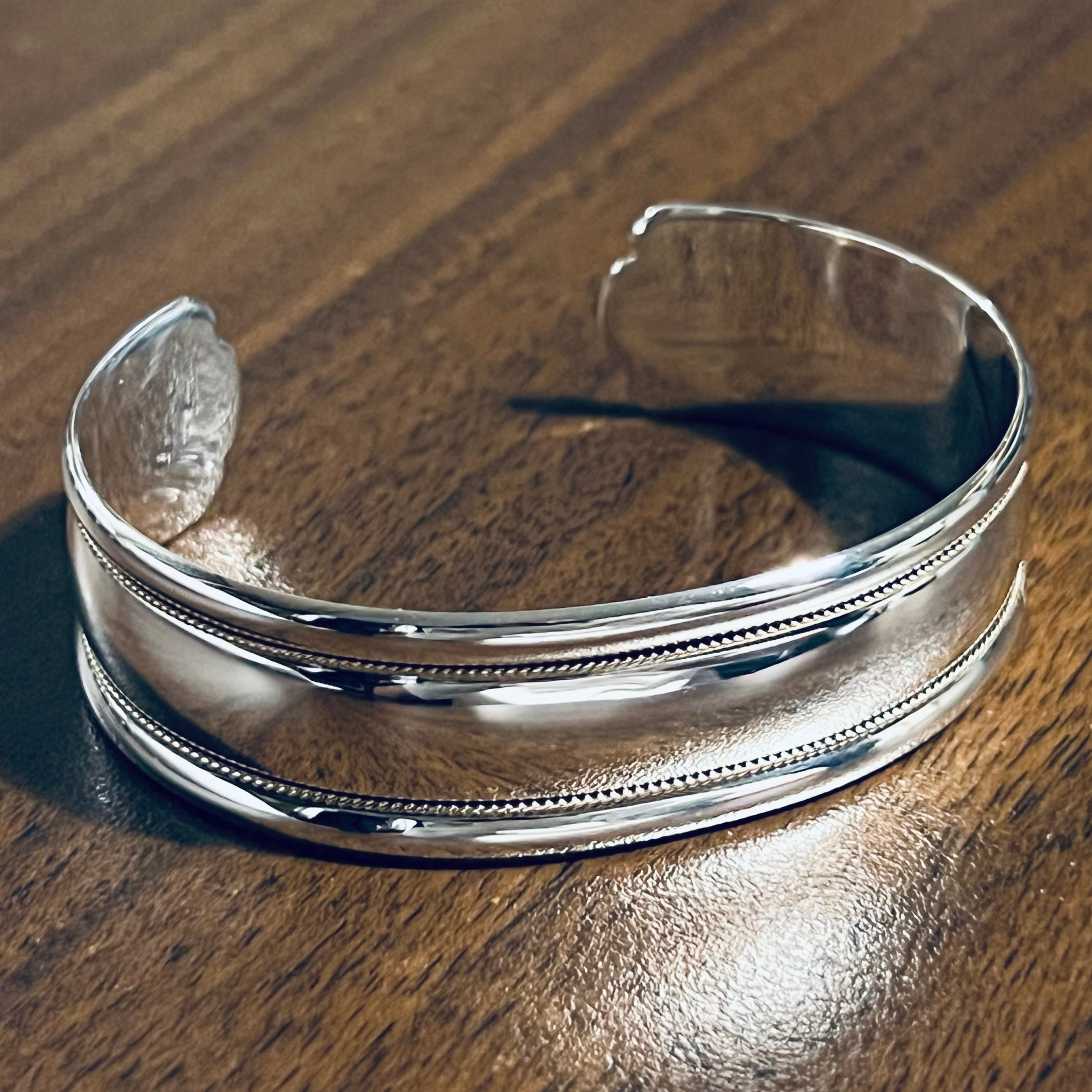 VINTAGE TIFFANY CO. 14K Gold Twist Rope Cuff Bracelet Sterling Silver ヴィンテージ ティファニー 14K ゴールド ツイスト ロープ カフ ブレスレット スターリング シルバー THE OLDER VINTAGE ブレスレット STERLING 925