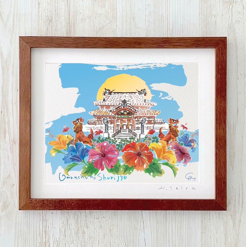 水彩画　シーサー　額縁付き シーサー様 オーダーページ 楽天市場】沖縄 シーサー（絵画｜アート