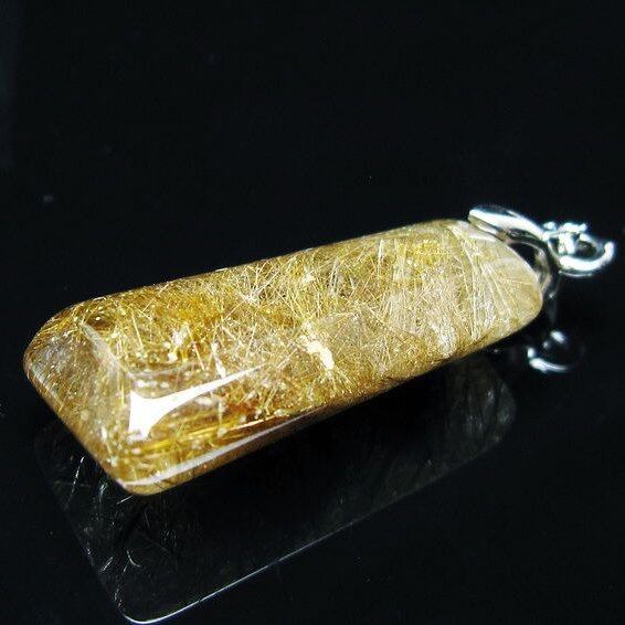 タイチンルチルクォーツ ペンダント ルチルクォーツ ペンダントトップ 一点物 メール便可 [M便 1/20] 112-13351