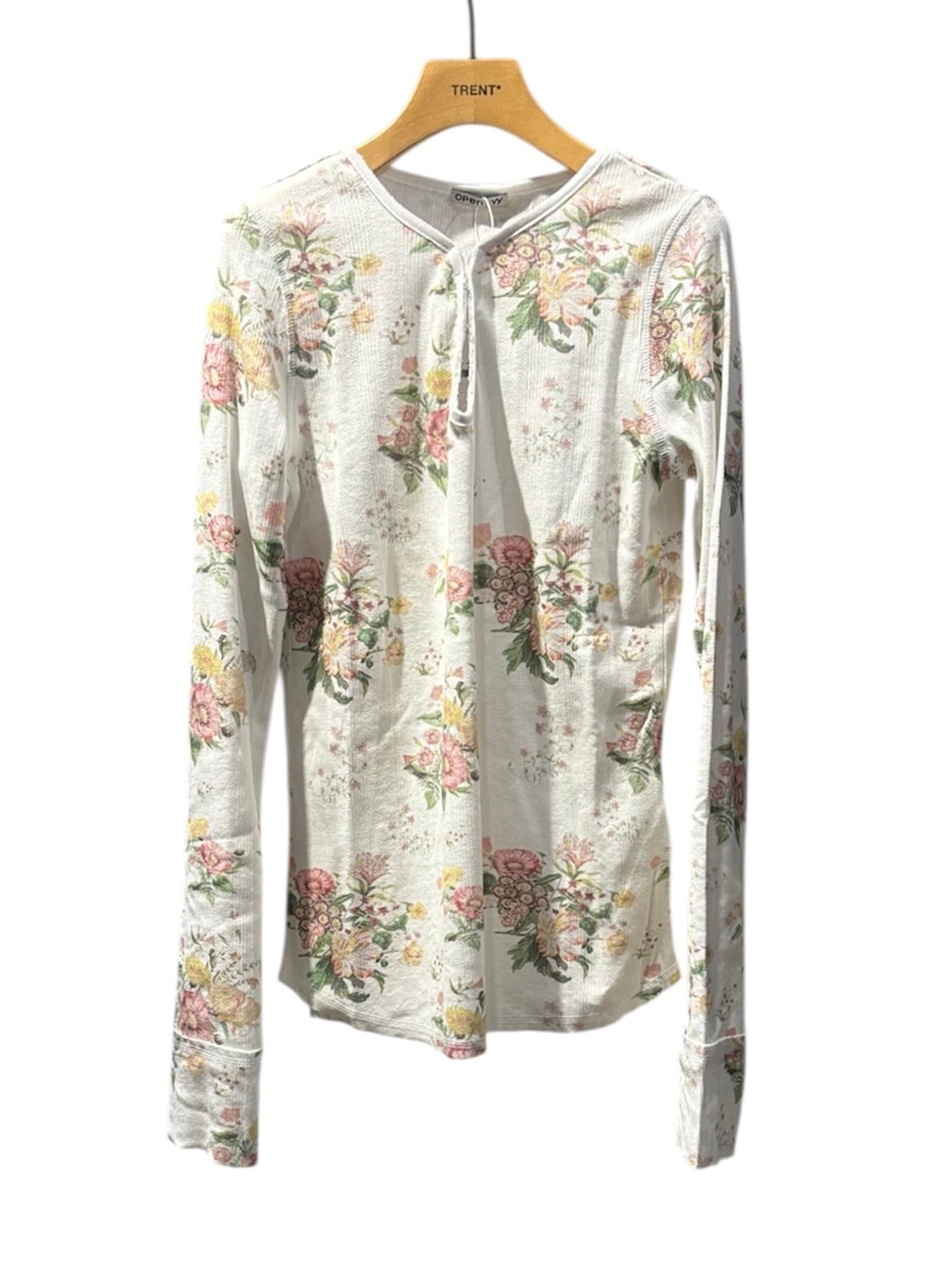 26SS】OPEN YY オープン ワイワイ / FLORAL HOOK HENLEY LONG SLEEVE