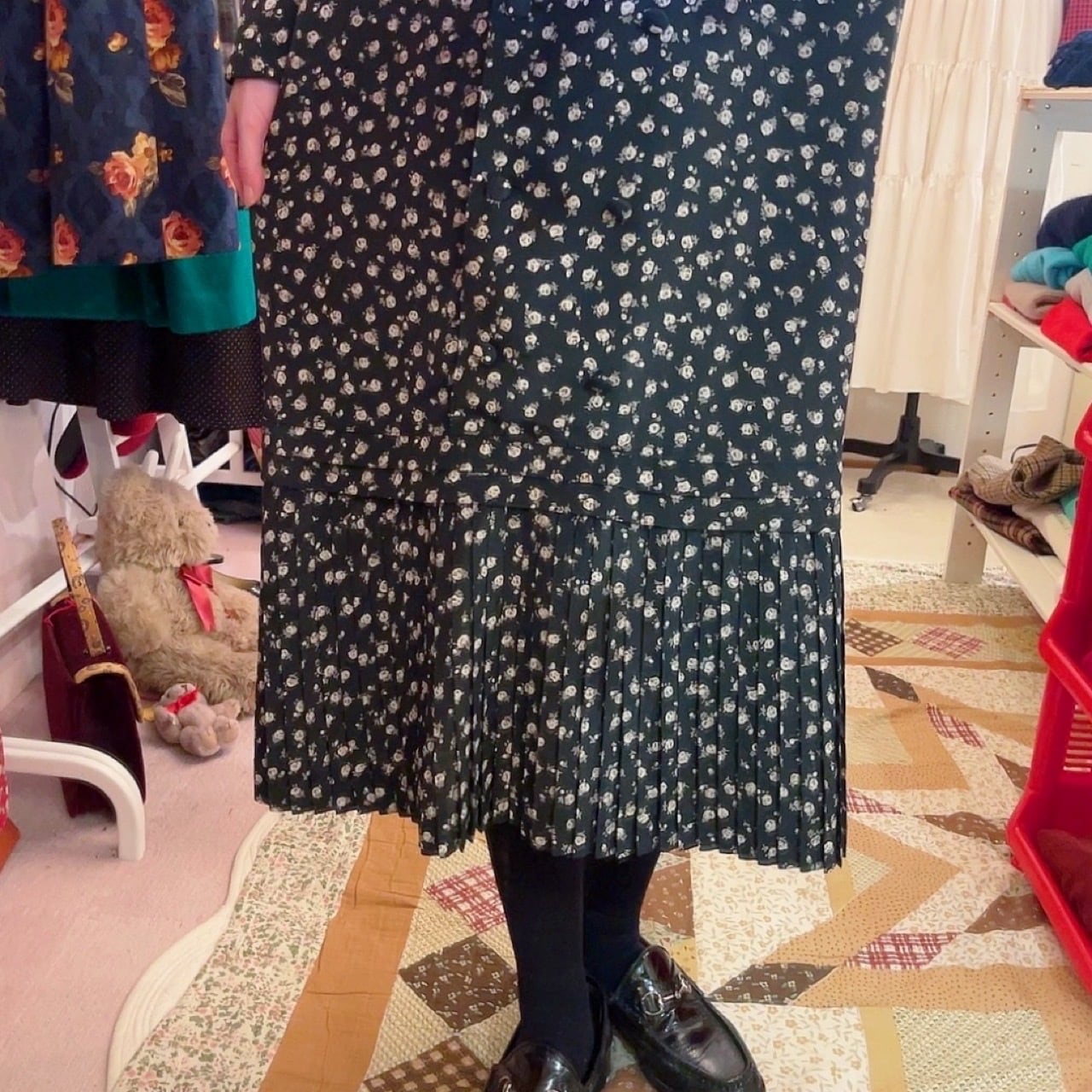 mini rose lace collar one-piece