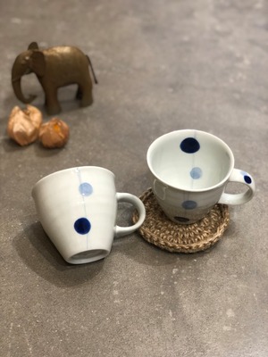 〈WEB陶器市〉ひねりマグ　青玉