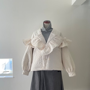 naokitomizuka/quilting jacket white