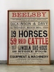 Vintage Auction Poster/BEELSBY(DICKINSON&DAVY)/1931s(通販限定)