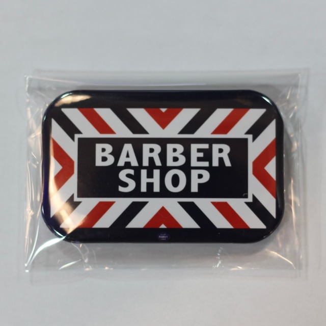 業販10個セット『BARBER SHOP 』スタンド缶バッジ(70mm x 44mm) - メイン画像