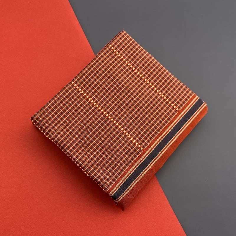 出帛紗 朝倉廣東（赤茶系） | 茶道帛紗 大阪有香