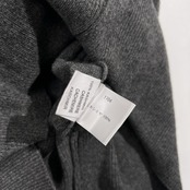 カシミヤ100% イタリア製 Gabriella erre タートルネック 半袖 カシミア ウールニットセーター ハイゲージ サイズ M /グレー/大丸