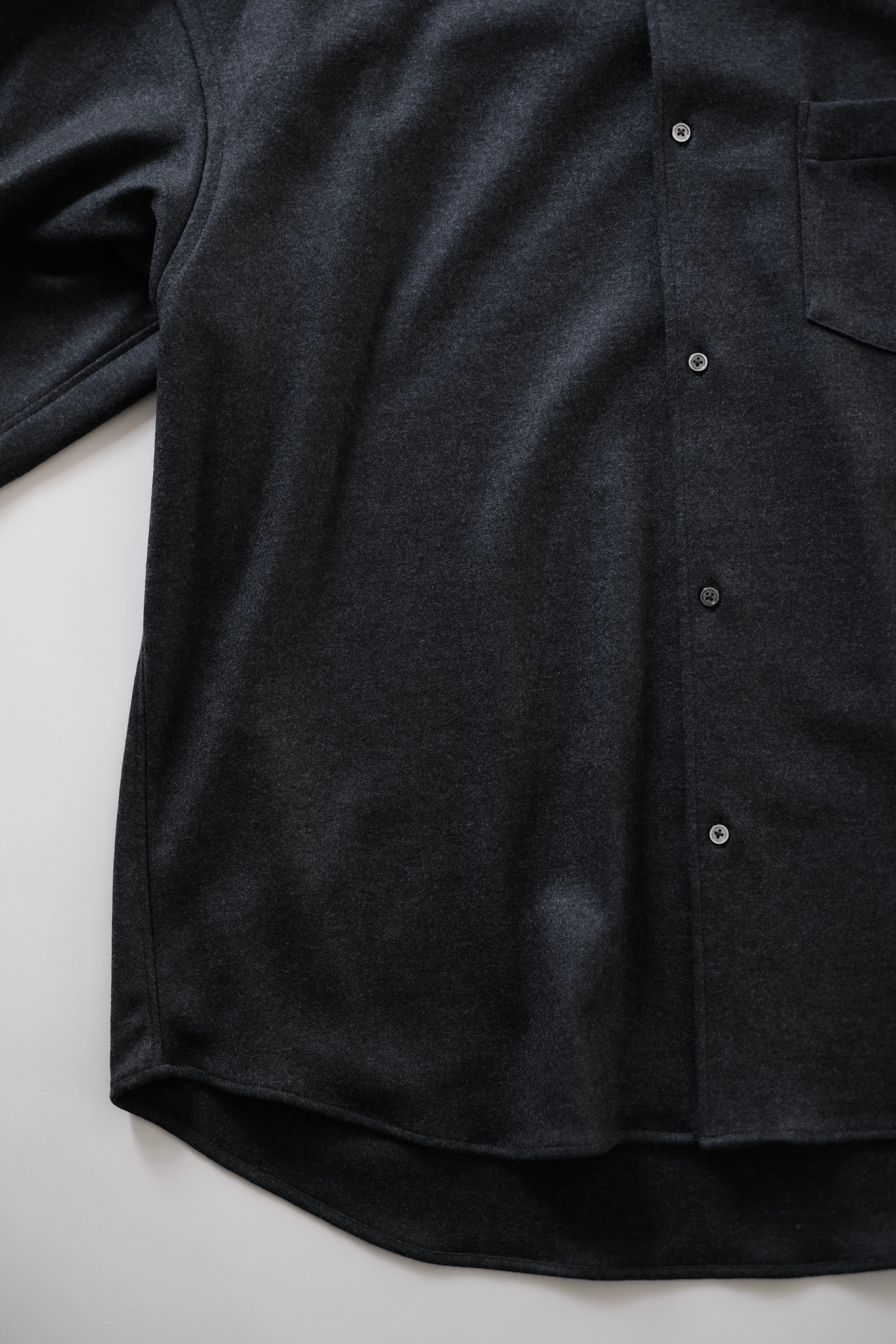 Graphpaper / Wool Smooth Flannel Oversized Regular Collar Shirt