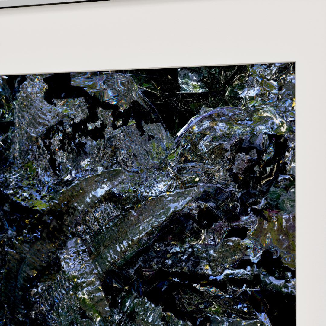 SUPER GREEN - No.001, α / 額装済みの植物のオリジナルアートプリント