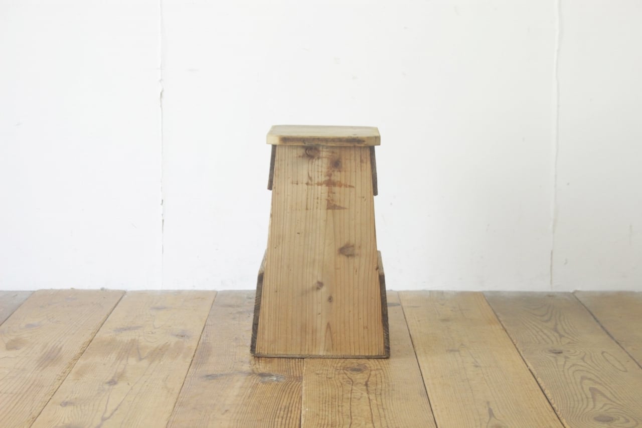 レトロ 踏み台 ステップ 無垢材 古道具 花台 飾り台 展示台