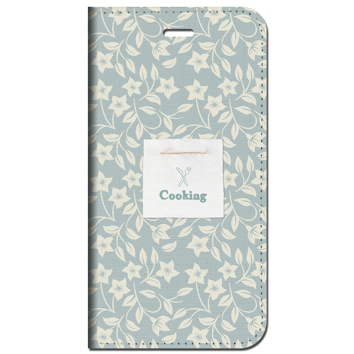 iPhone対応 スマホ 手帳型ケース 唐草グリーン ポップ イラスト 【iPhone17 / iPhone16 / iPhone16e / iPhoneSE 他 iPhone各機種対応】 st40