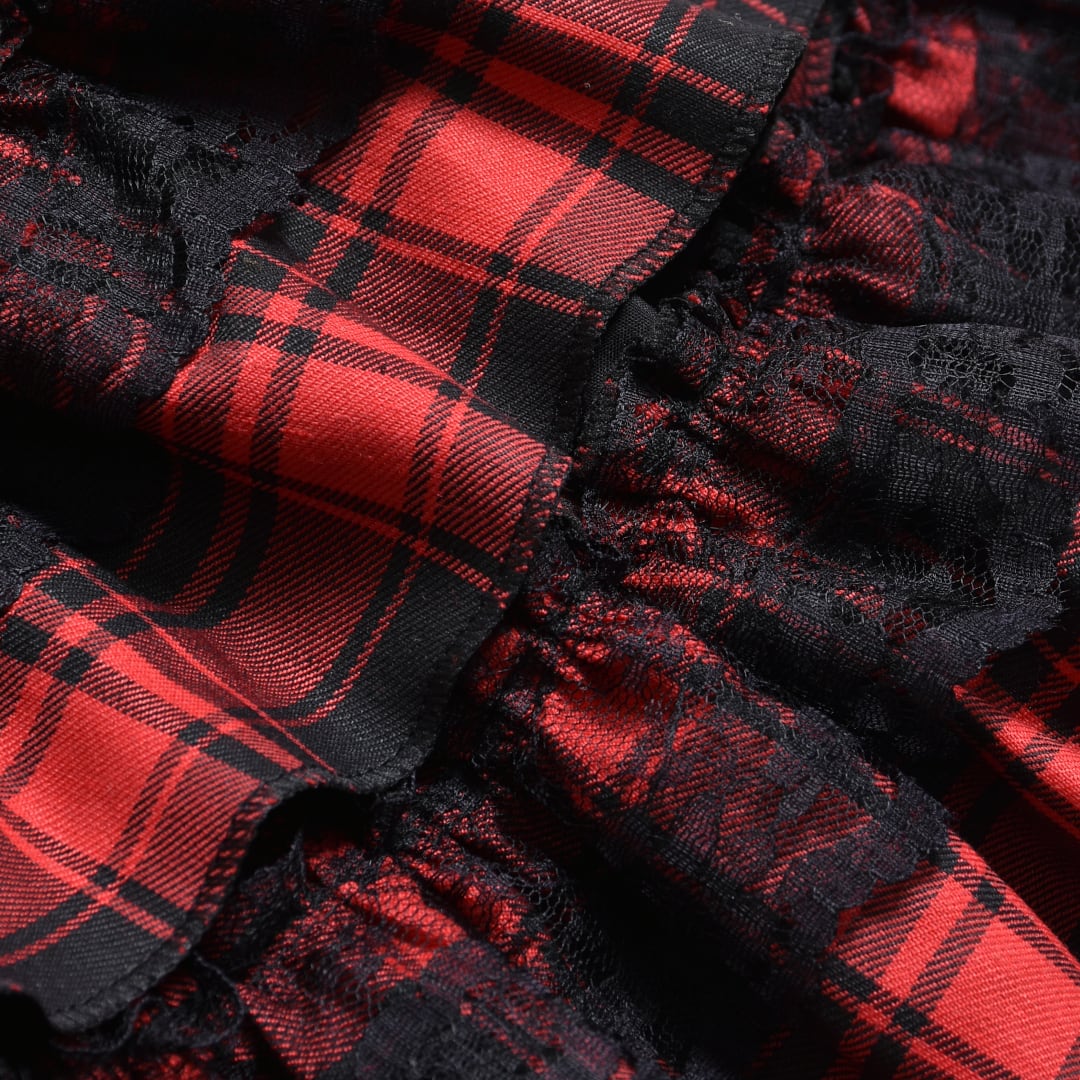 パンクチェック フリルレーススカート | VOLCAN&APHRODITE