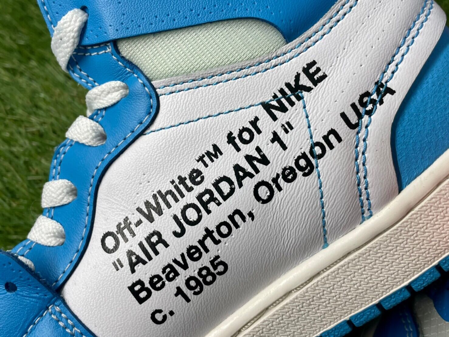 NIKE × OFF-WHITE AIR JORDAN 1 RETRO HIGH NRG UNC 27.5cm AQ0818-148 
