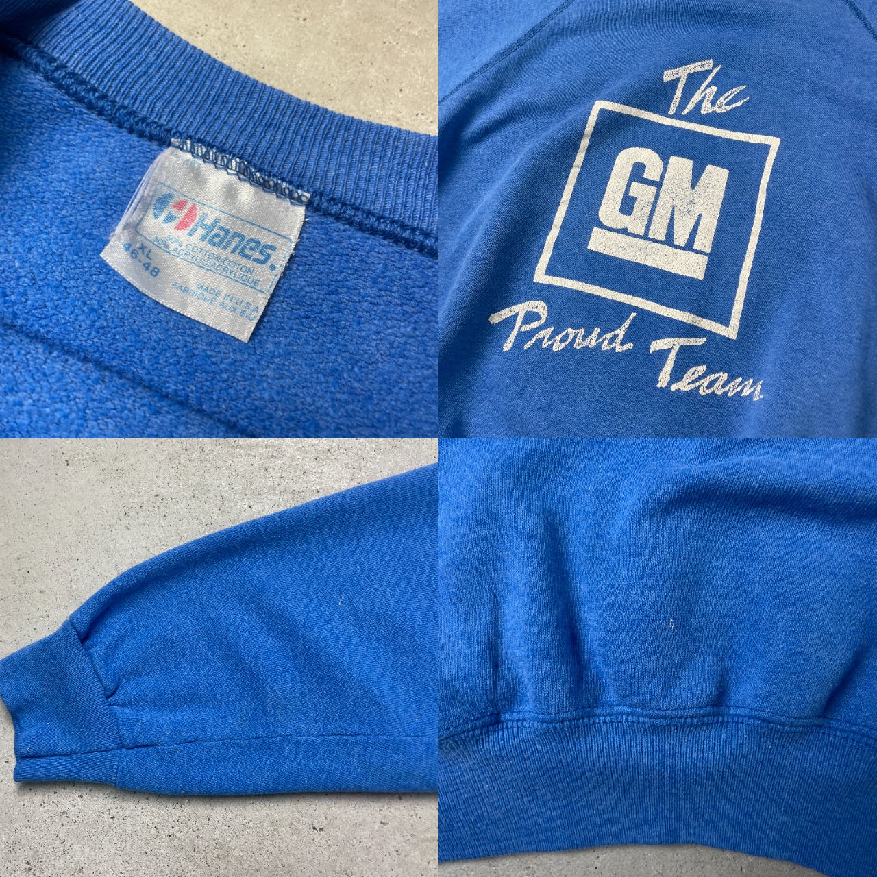 80年代 USA製 GM GENERAL MOTORS プリント スウェットシャツ メンズXL 