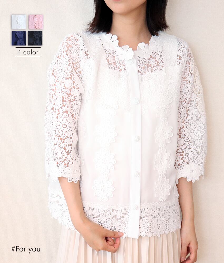 【再入荷】花レース咲き誇るブラウス_a0022104043