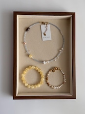 Blue & Shell Mix Beads Necklace［BZN36］