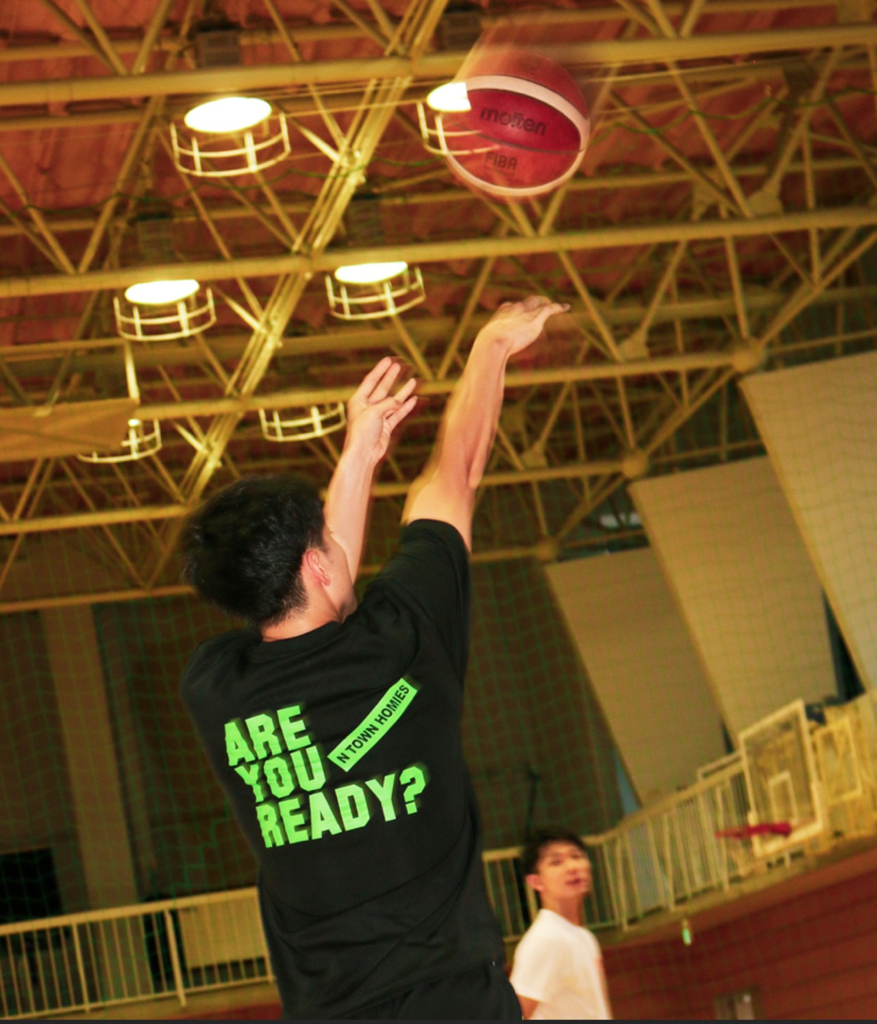 “ARE YOU READY?Tshirt” colour Black×Lime - 5