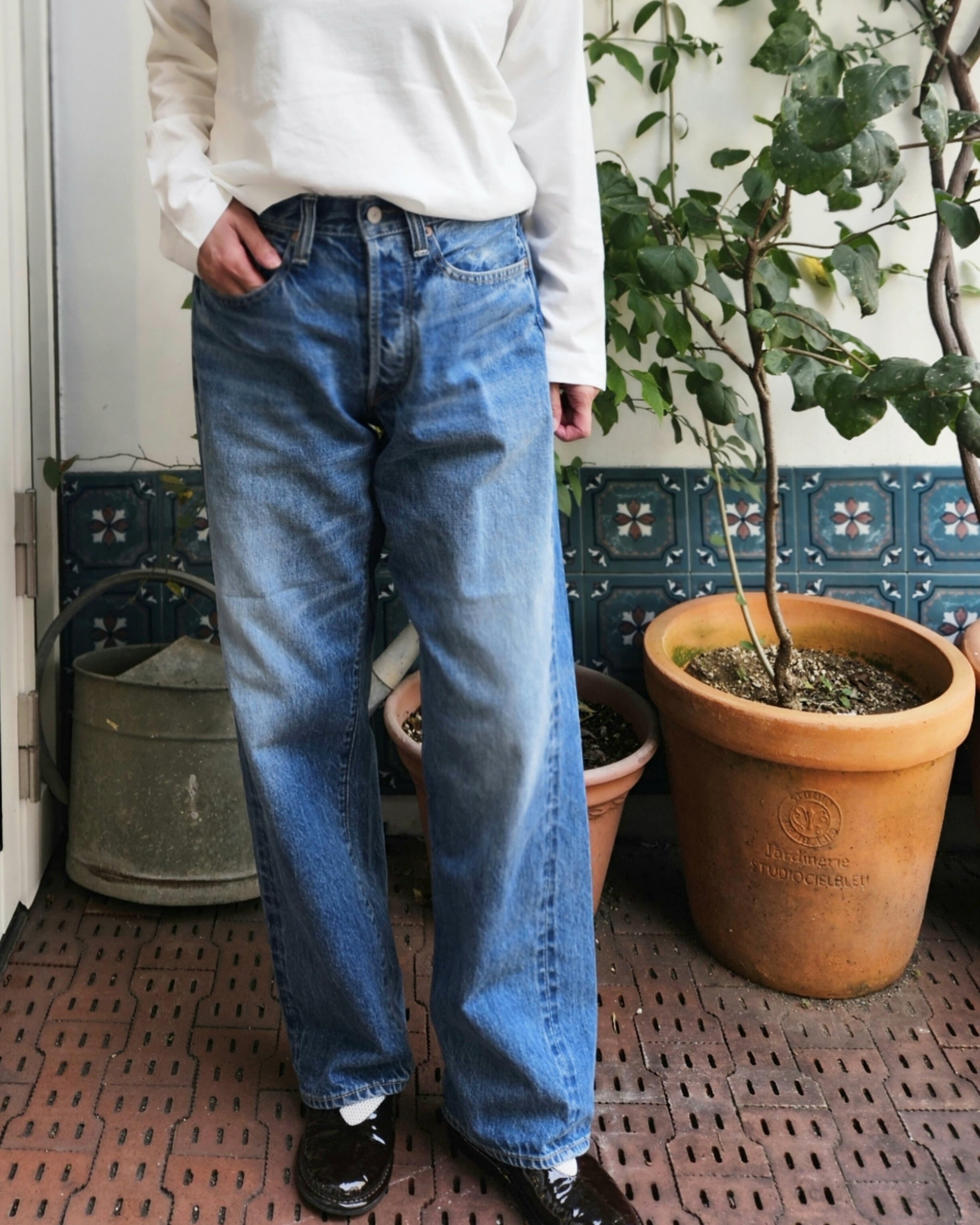 【MARET】セルビッチデニムスタンダードデニム 5ポケットパンツ / VINTAGEBLUE / M25P41