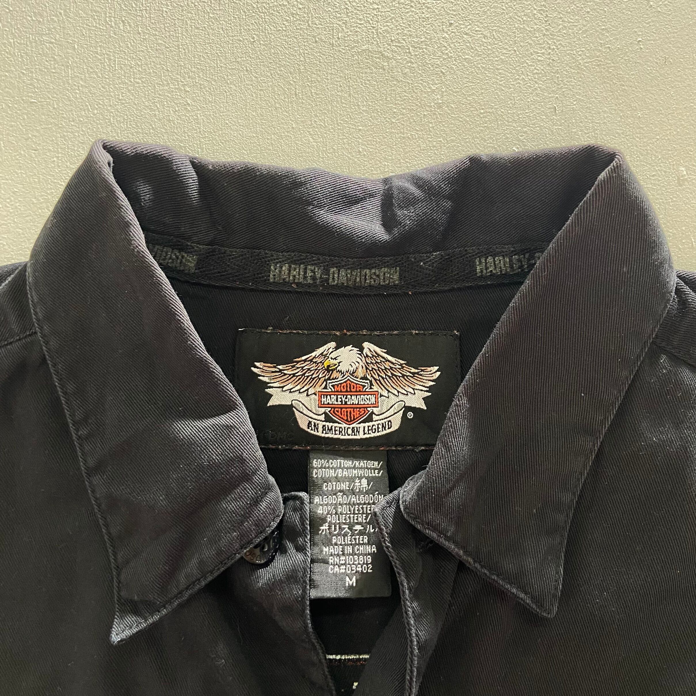 Harley-Davidson ハーレーダビッドソン バックロゴ刺繍 半袖シャツ