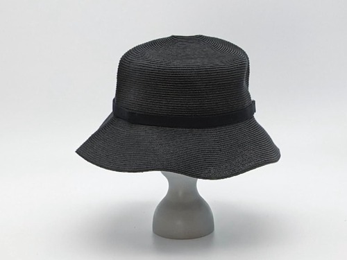 bocodeco “ Paper Braid Rollable Hat “ BLK/BLK