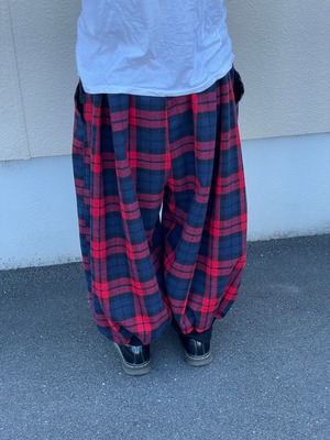 UNFINISHEDチェックカボチャロングパンツ