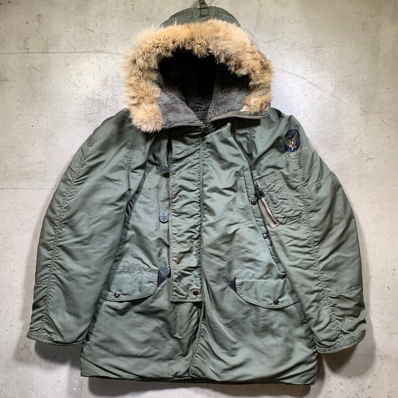 50's U.S,AIR FORCE N-3B フライトジャケット MIL-J-6279D ALPHA INDUSTRIES 1959年 黒タグ  USAF 空軍 コヨーテファー セージグリーン MEDIUM 希少 ヴィンテージ BA-1585 RM2004H | agito vintage ...