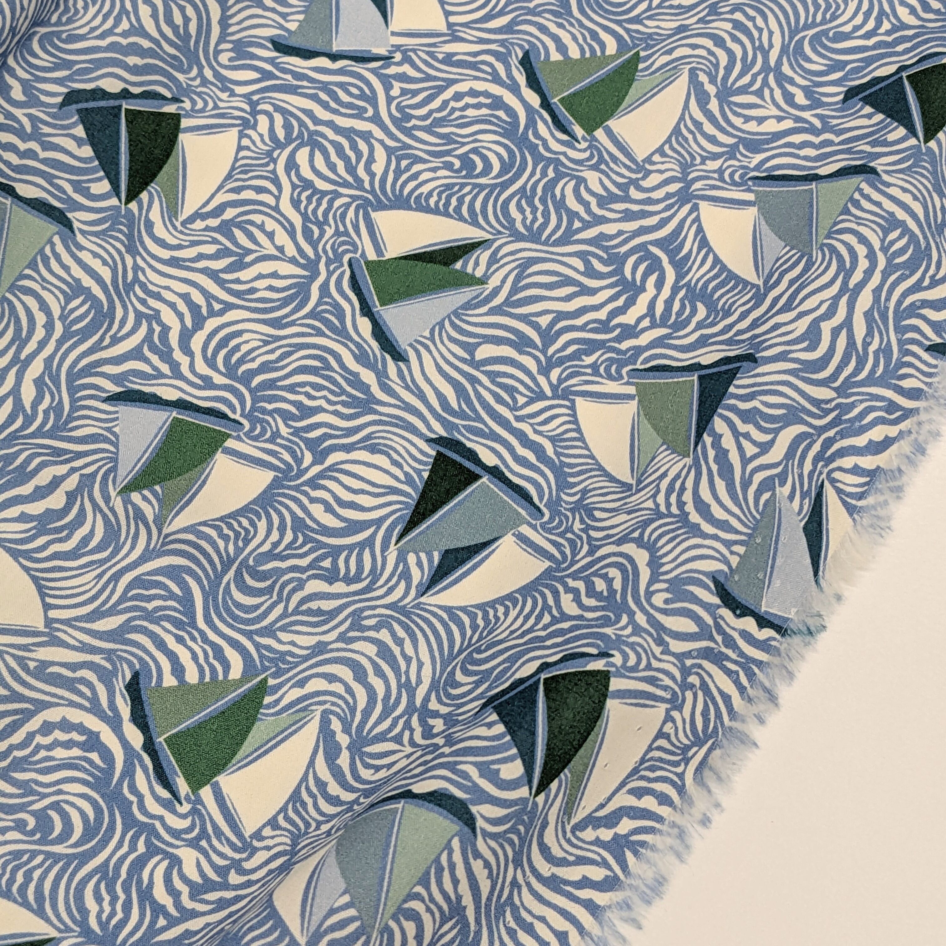 ◆輸入 リバティ LIBERTY タナローン Sail Away A セイルアウェイ A カーキ 約130×50cm