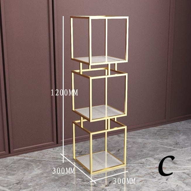 軽量で豪華な収納ラック ゴールド | Russel 海外インテリアセレクト