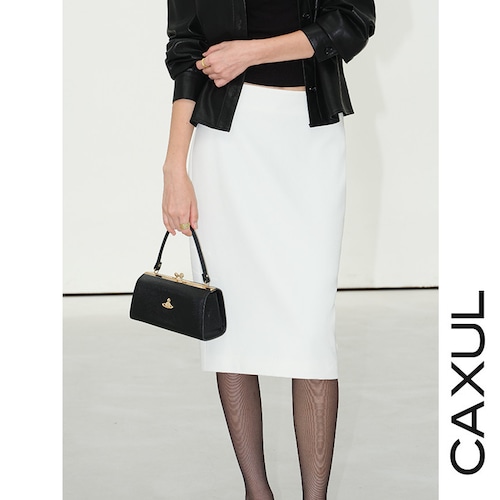 High Waist Straight Midi Skirt/2color