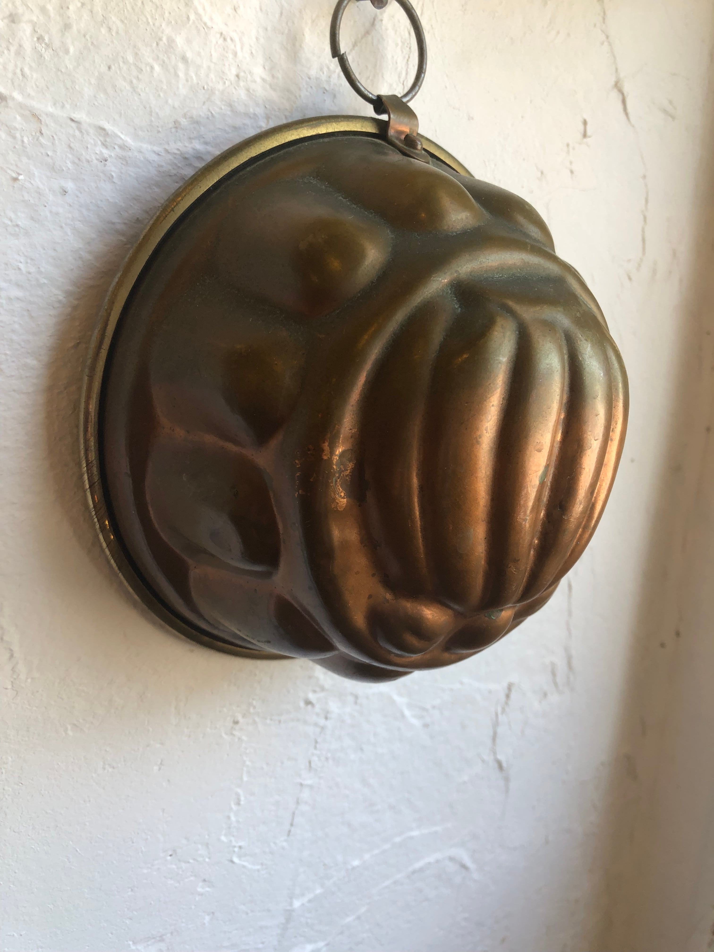 フランスアンティーク コッパーモールド 銅製ケーキ型クグロフ型L