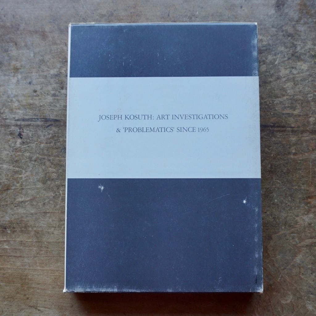 【絶版洋古書・稀少】ヨゼフ・コスース　Joseph Kosuth. Art Investigations & Problematics Since 1965 Kunstmuseum, Luzern, 1973 [310194141]
