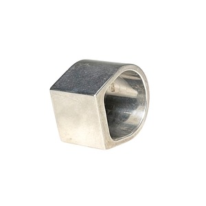 GUCCI heavy gauge silver wide signet ring