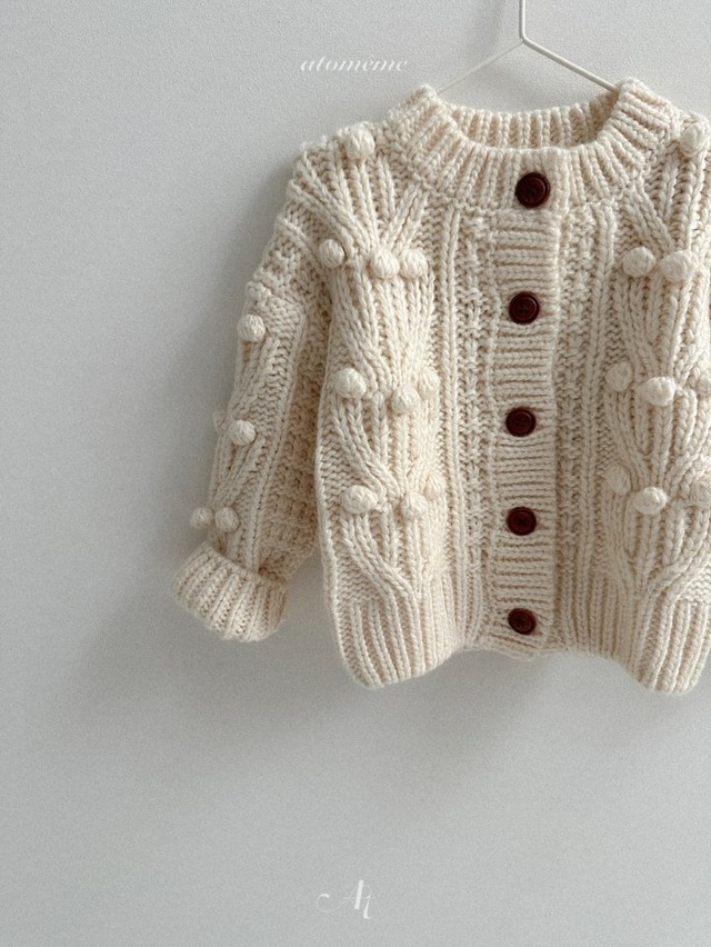 atomeme25wn_Pompom Cardigan
