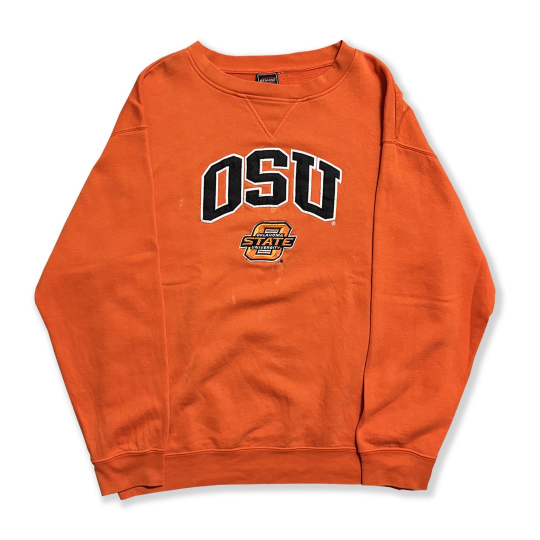 Oklahoma State University Embroidered Sweatshirt. GENUINE STUFF
