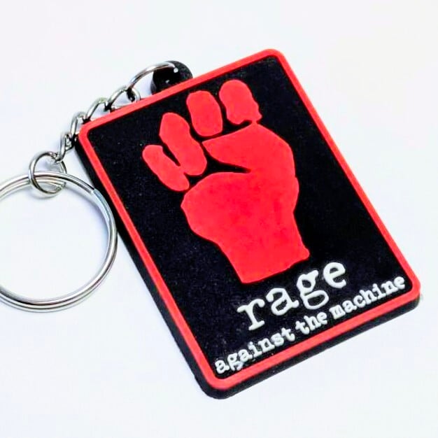 ♧ 送料無料! ★ラバーキーホルダー★ 【 Rage Against the Machine ( レイジアゲインストザマシーン ) 】〚アメリカン雑貨 アメトイ〛