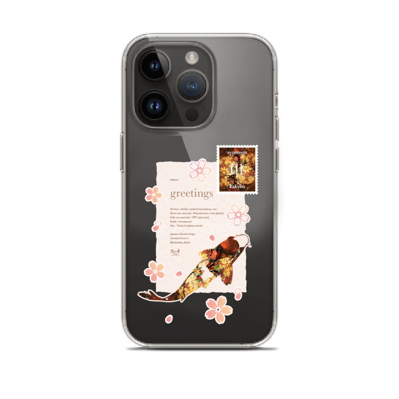 花鏡 - 和風 ステッカー iPhone クリアケース（ハード or ソフト）【23-24AW】