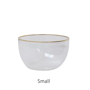 金縁ガラスボウル( Hazel Bowl Small )【キッチン雑貨/Brounie１】