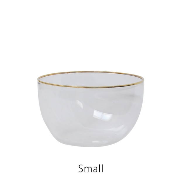 金縁ガラスボウル( Hazel Bowl Small )【キッチン雑貨/Brounie１】