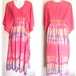 タイダイグラデーションワンピース(ピンク)バタフライスリーブ マキシワンピ【バリ島直輸入】