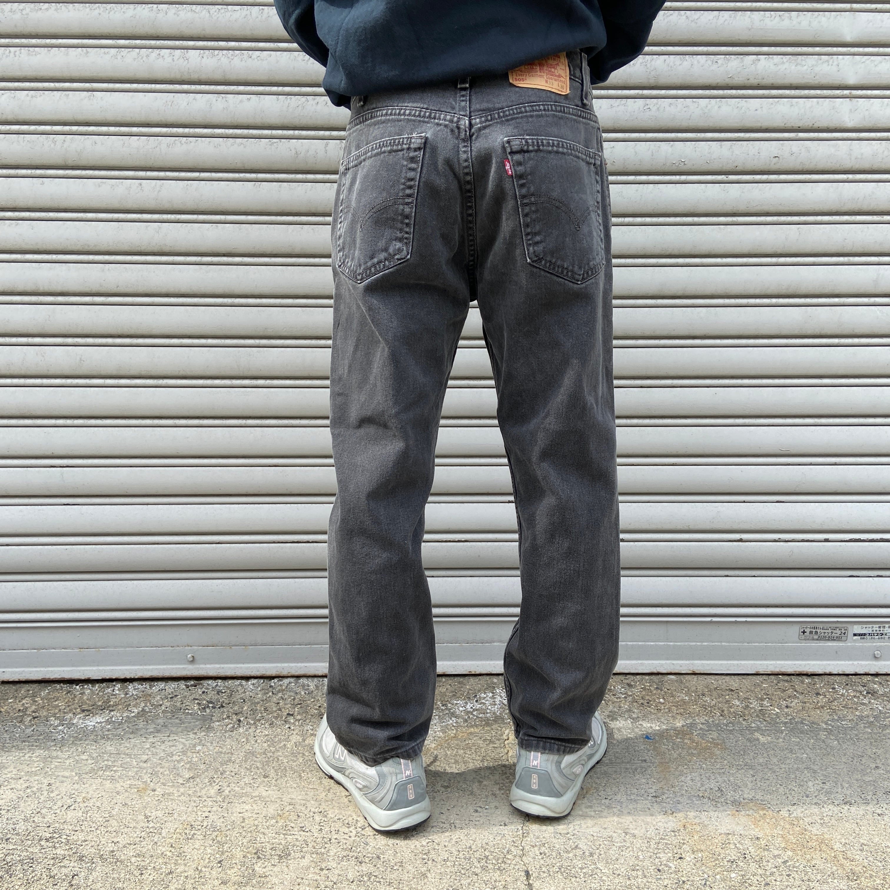 Levi's USA製 505 フェードブラックデニムパンツ W33 02年製 Levi's USA製 505 フェードブラックデニムパンツ W33 02年製