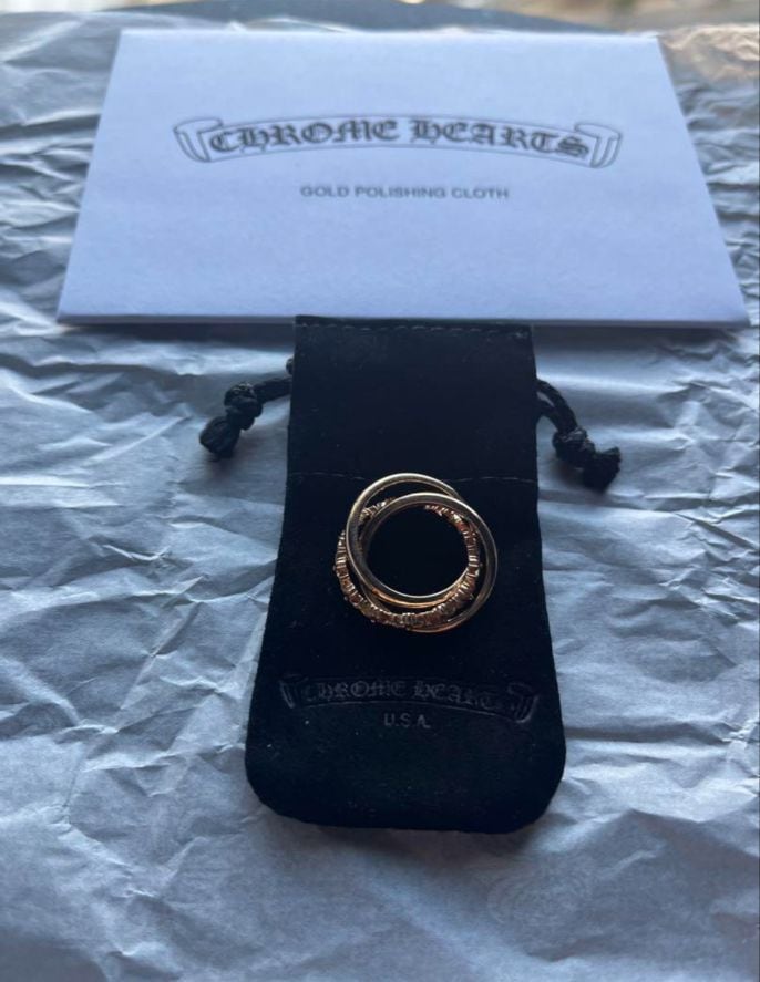 CHROME HEARTS クロムハーツ 22K トリニティリング 3連リング 指輪