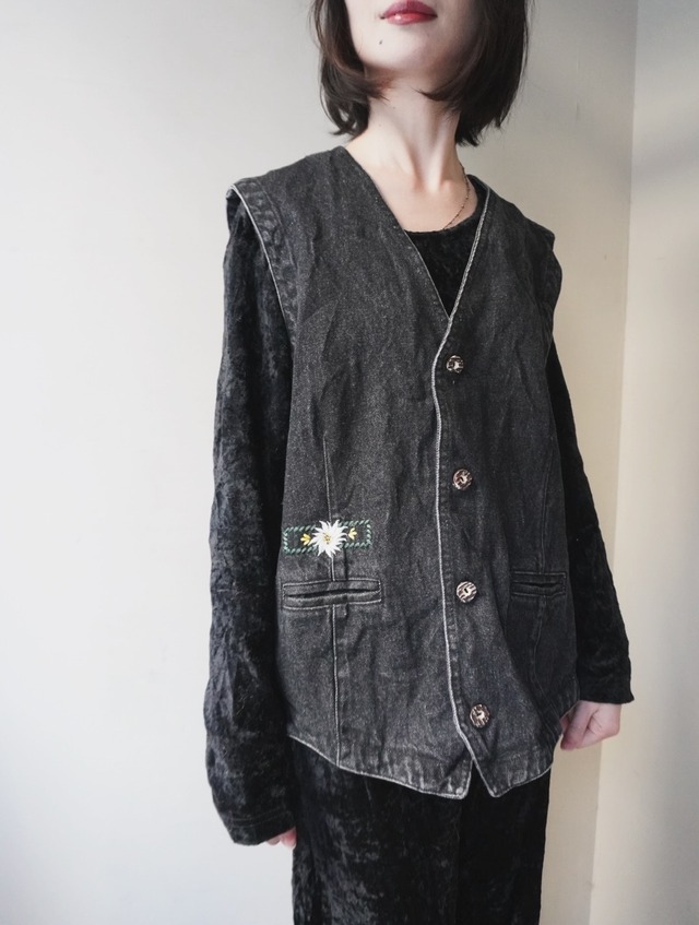 vintage denim vest