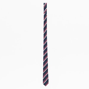 Navy x Navy Silk Jacquard Striped Tie