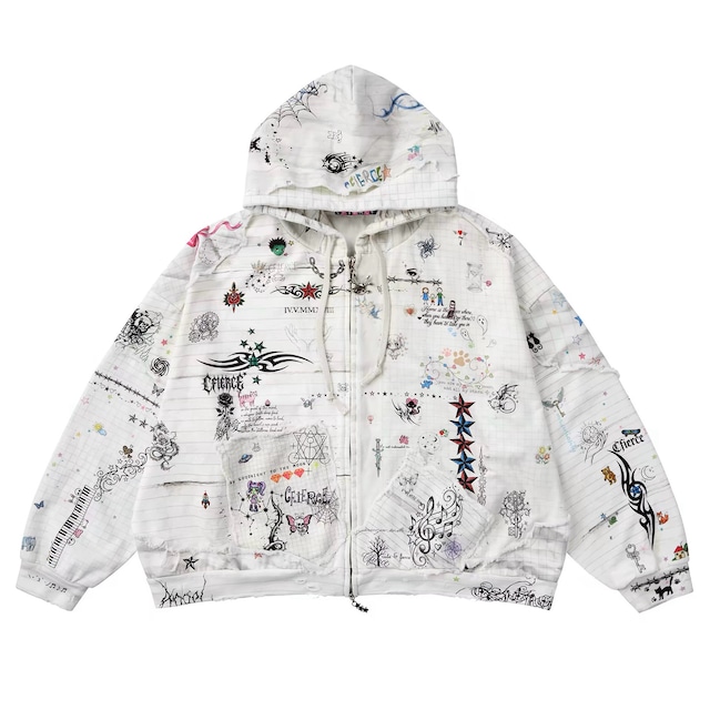 [CFIERCE] tears up sweatshirt jacket