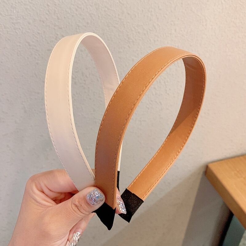 レザーヘアバンド スタンダードヘアピン レトロ ヘアアクセサリー ブラック・アイド・ピーズ37272701124