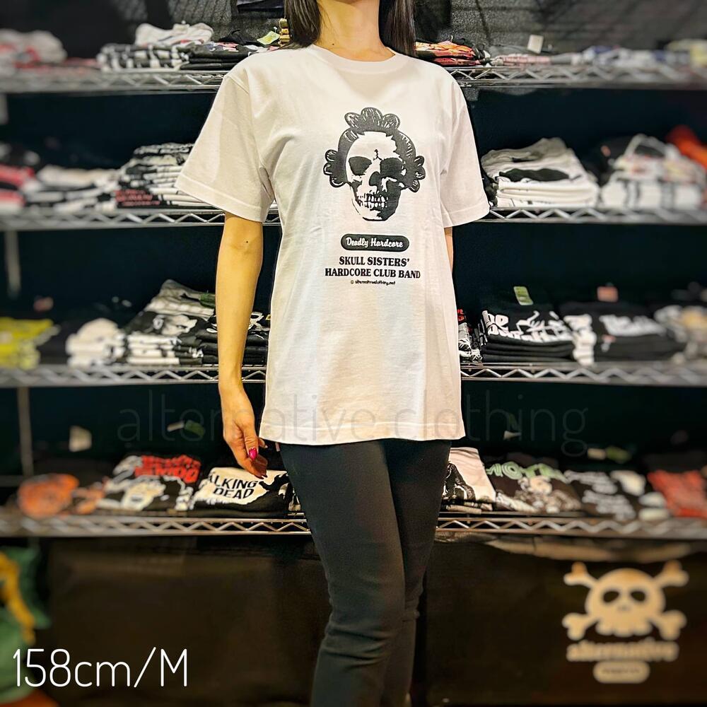 スカル姉さんのハードコア・クラブ・バンド ドクロ Tシャツ メンズ