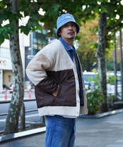 【#Re:room】PATCHWORK DESIGN KNIT CARDIGAN［REK127］